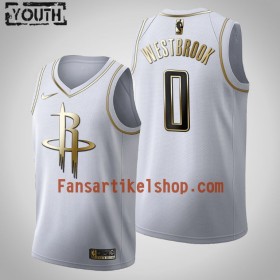 NBA Houston Rockets Trikot Russell Westbrook 0 Nike 2019-2020 Weiß Golden Edition Swingman - Kinder